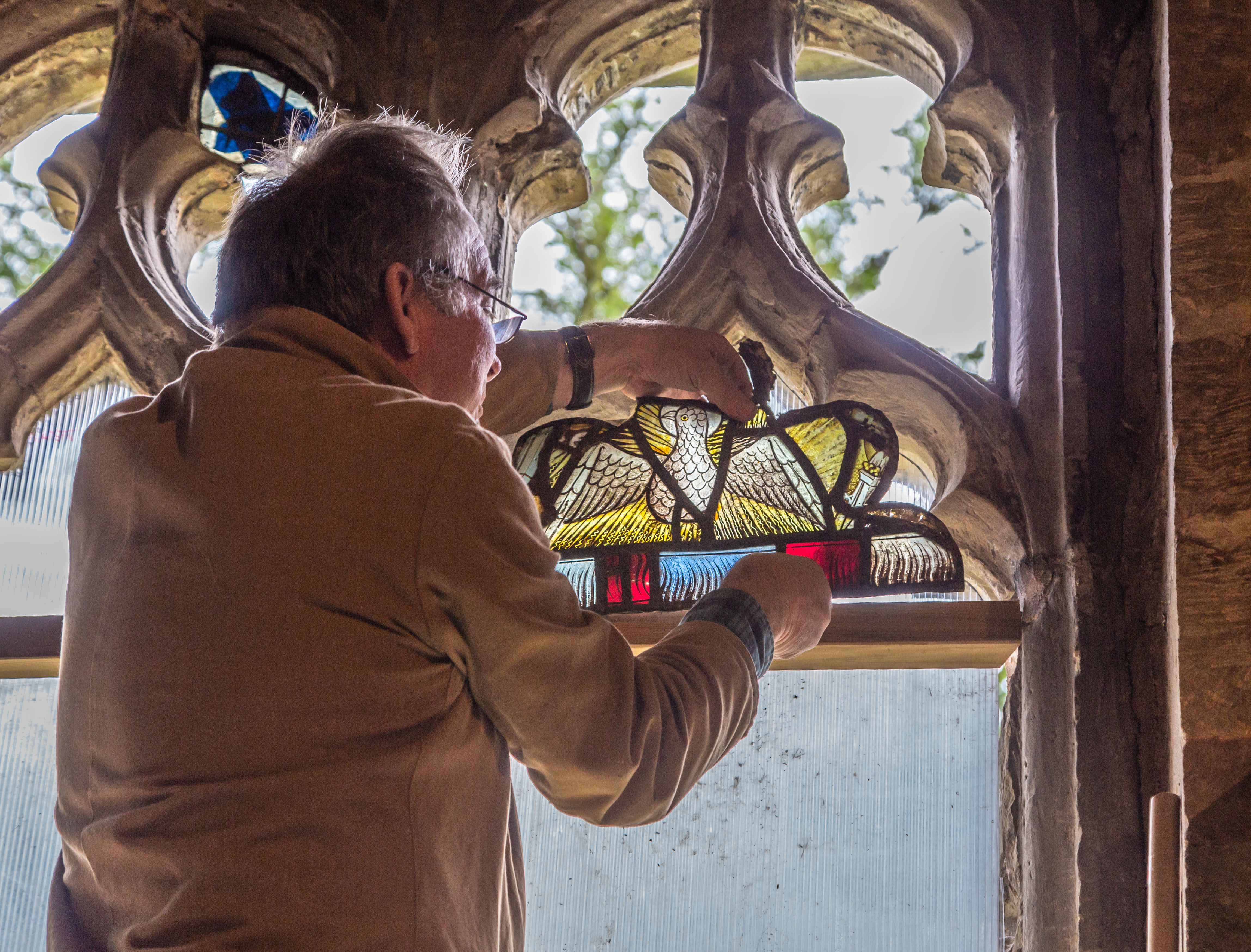 Medieval Stained Glass Window